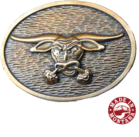 Red Oxx Bronze Belt Buckle Helps Hold Up Your Chaps - Buckle (500x529), Png Download