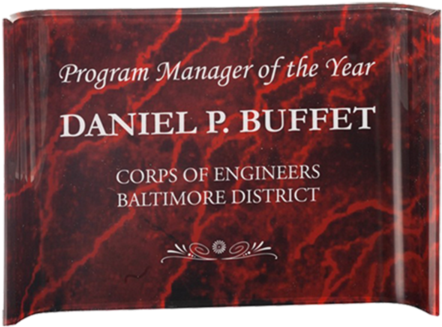 Crescent Acrylic Awards - Marble (450x450), Png Download