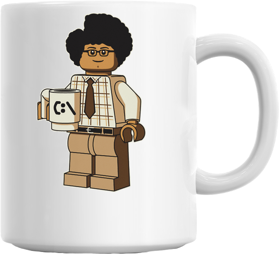 An Office Worker Figure Mug - Am A Giddy Goat! Canvas Print - Small By Powerpig (629x579), Png Download