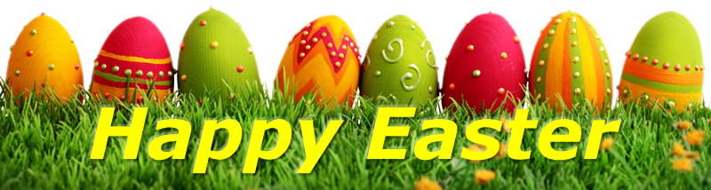 Happy Easter Banner Png (800x214), Png Download
