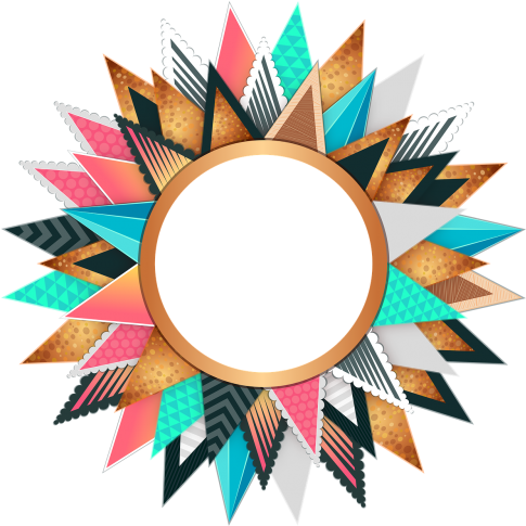 Colorful Circle Design (500x500), Png Download