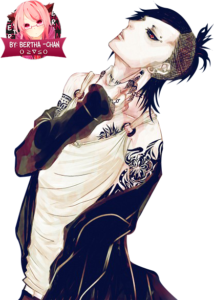 Uta Tokyo Ghoul Render By Bertha-chan On Deviantart - Uta Tokyo Ghoul Fan Art (424x600), Png Download