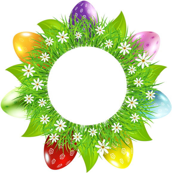 Happy Easter Decoration Png Clip Art Image - Portable Network Graphics (589x600), Png Download