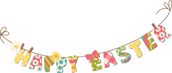 Banner Happyeaster Easter Bunnyrabbit Eastertime - Egg (561x240), Png Download
