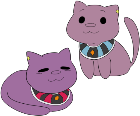 Guys I Thought Of The Worst Crossover - Beerus And Champa Cat (500x500), Png Download