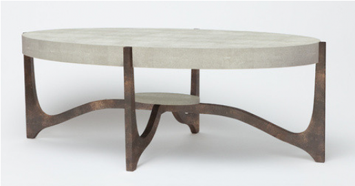 Dexter Cofffee Table Sand And Bronze Shagreen From - Coffee Table (515x500), Png Download