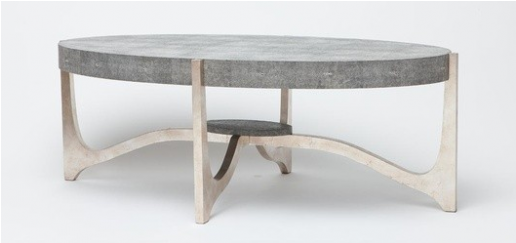 Dexter Coffee Table Cool Gray Shagreen From Belleandjune - Coffee Table (515x500), Png Download