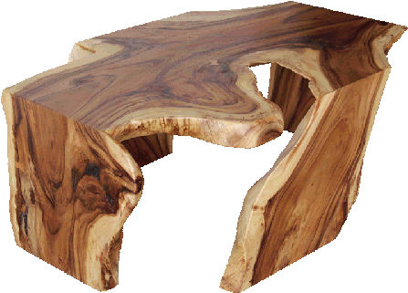 Acacia Coffee Table With Four Legs - Coffee Table Acacia Block (540x377), Png Download