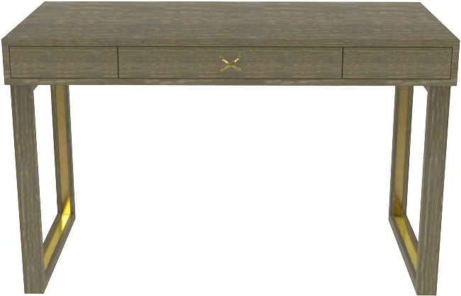 Driftwood 20chelsea 20desk Driftwood Brass V=1505331062 - Library (1000x1000), Png Download