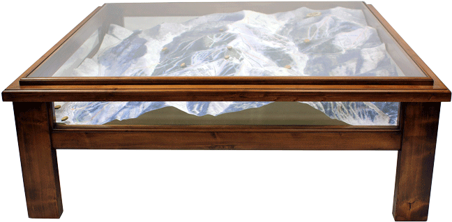 Vail Mountain Coffee Table - Table Mountain Coffee Table (660x330), Png Download
