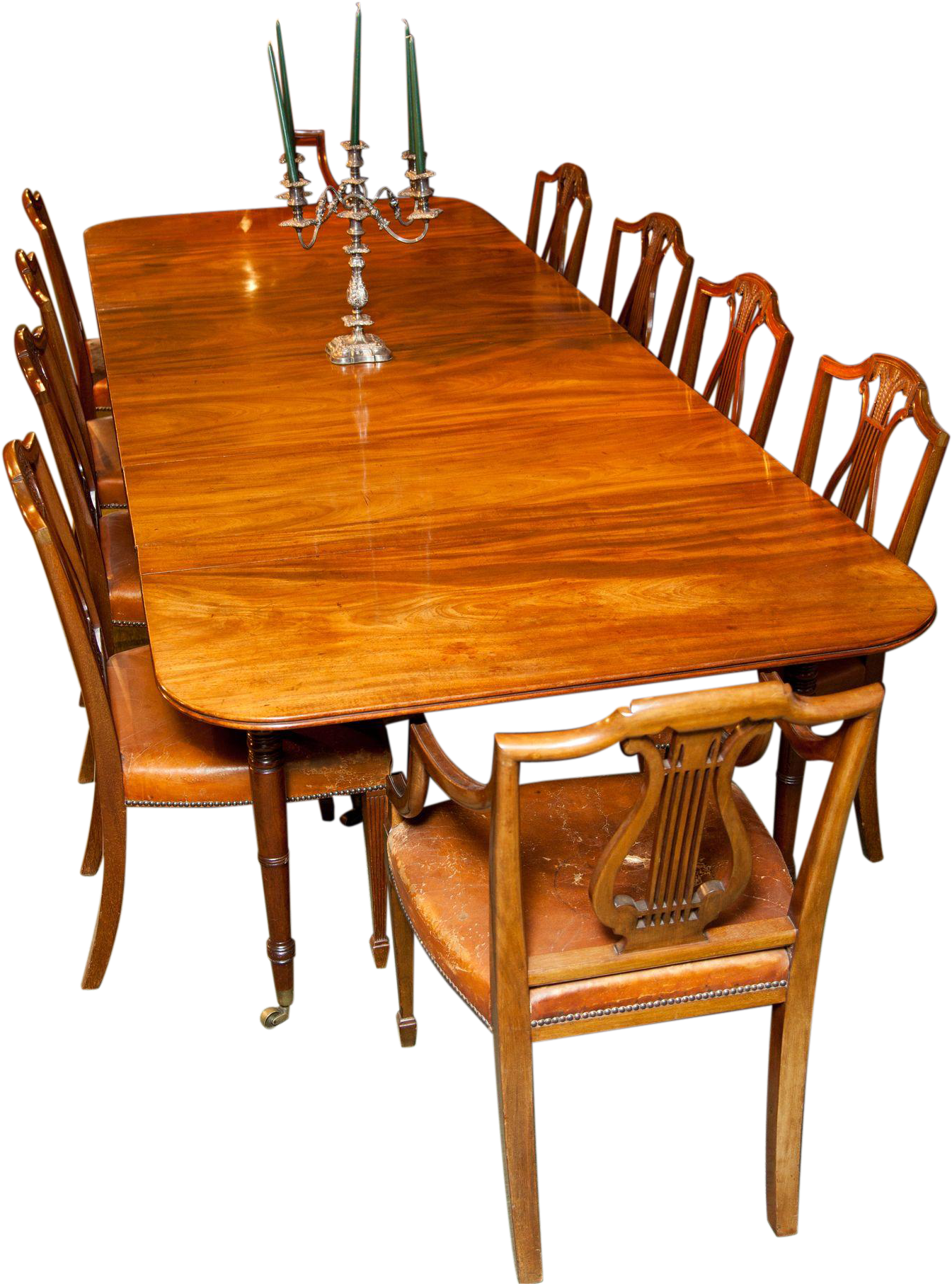 A Rare English Antique Mahogany Campaign Dining Table - Kitchen & Dining Room Table (1813x1813), Png Download
