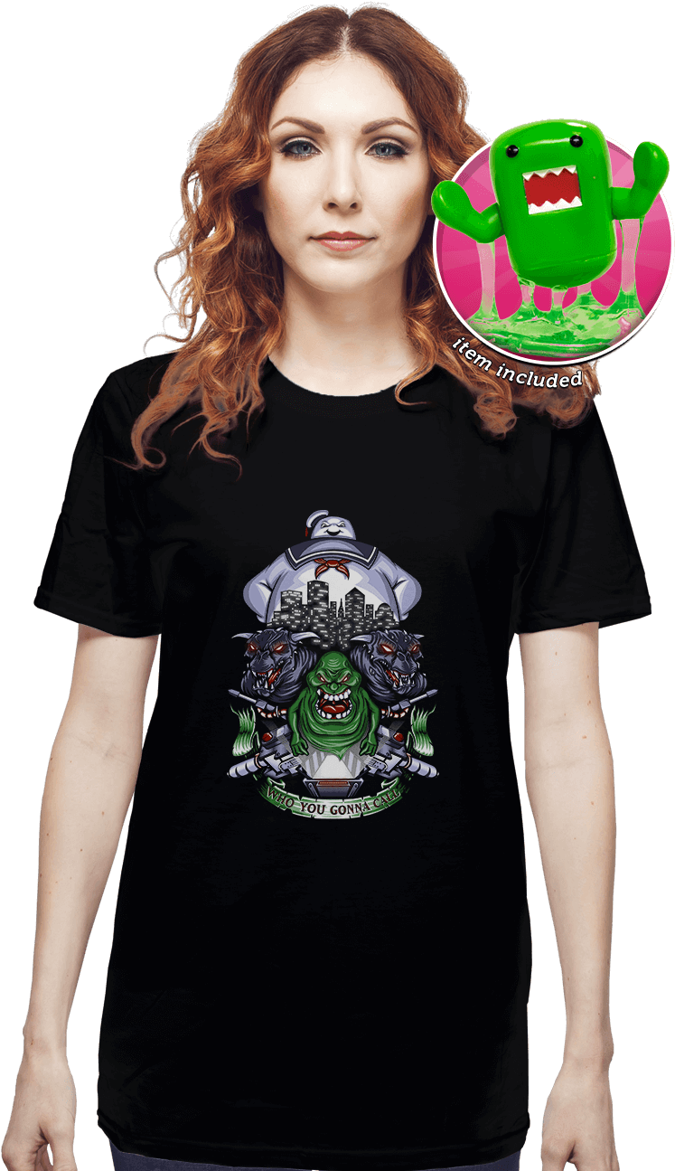 Domo Slimer Bundle - Teefury Ghostbusters/stay Puft Marshmallow Man/slimer (930x1300), Png Download