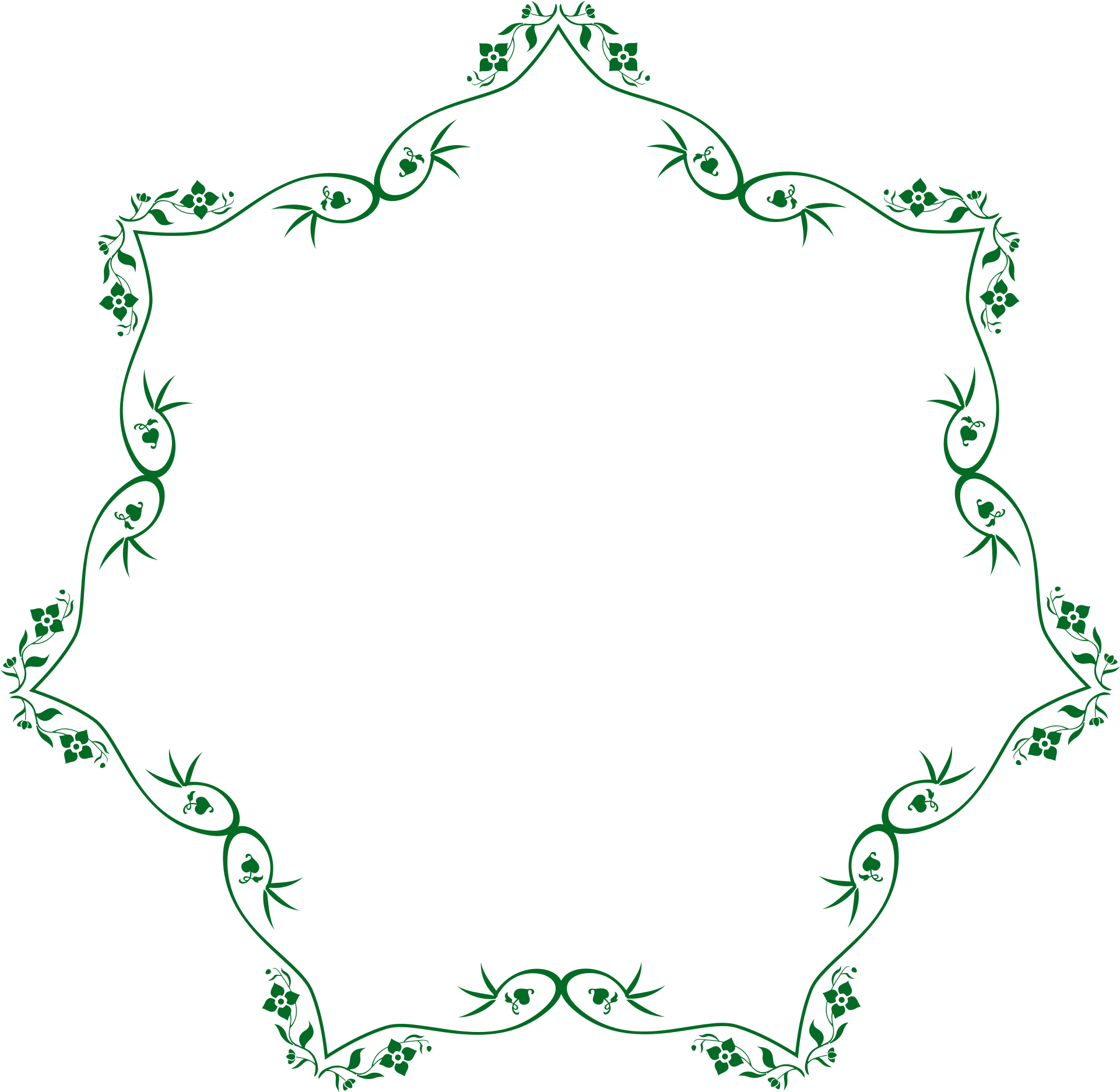 Flower Border Line Png Download - Vintage Label Png (2008x2008), Png Download