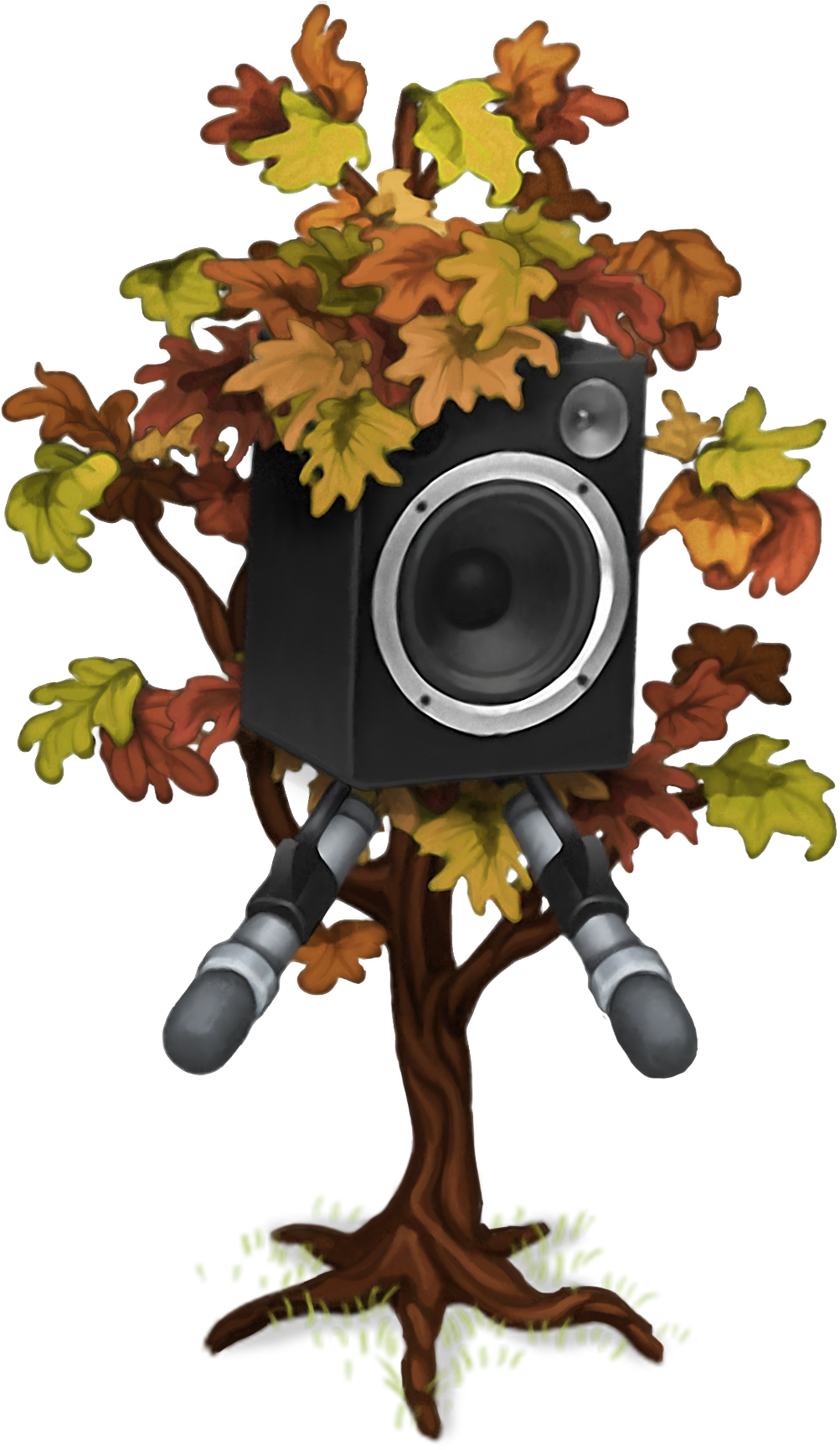 Shugabush Island Small Tree - Tree (1017x1733), Png Download