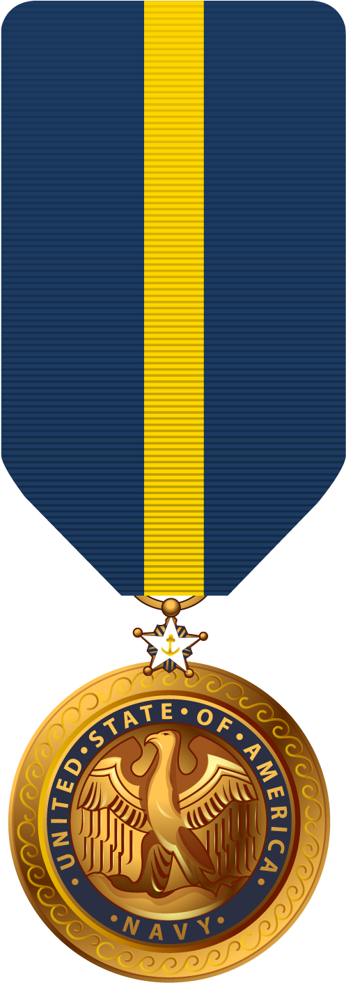 Marine Clipart Coast Guard - Navy Distinguished Service Medal Png (504x1421), Png Download