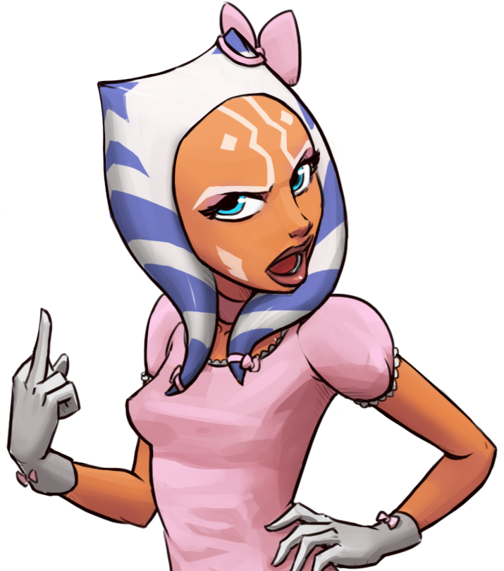 Anakin Drawing Ahsoka - Ahsoka Tano Disney Princess (742x809), Png Download