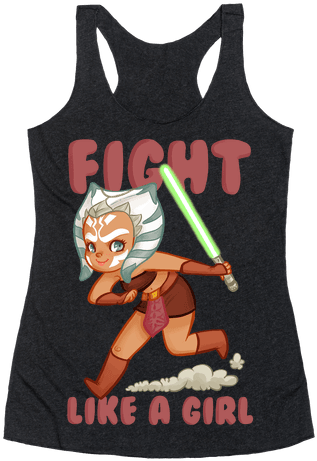 Fight Like A Girl Parody Racerback Tank Top - Gay Unicorn Shirt (484x484), Png Download