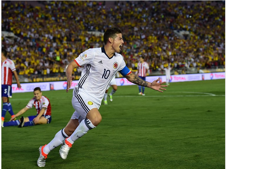 James Rodriguez Vs Paraguay (991x557), Png Download