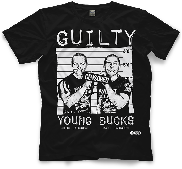 Young Bucks "guilty Censored" T-shirt - Stark Game Of Thrones T Shirt (348x351), Png Download