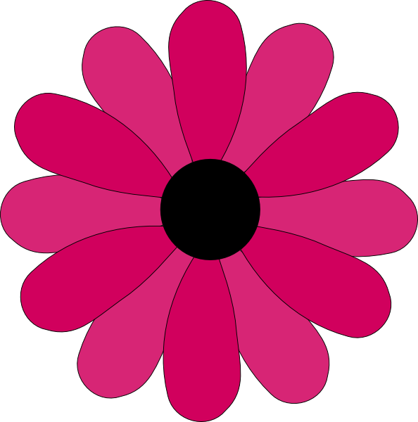 Pink Two Tone Petals Hi - Entrecomp Png (594x600), Png Download