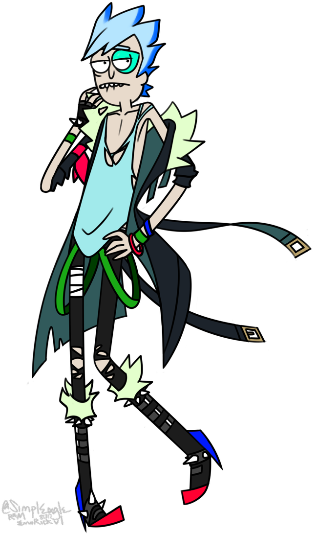 Simpleagle@paxwest18 On Twitter - Emo Rick Sanchez (1008x1200), Png Download