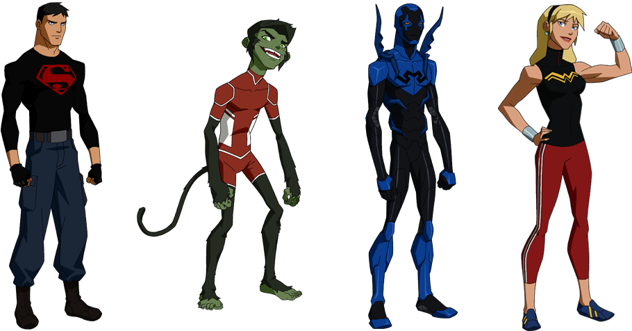 Featuring A New Superboy Costume, Beast Boy, Blue Beetle - Young Justice Cassie Sandsmark (1000x480), Png Download
