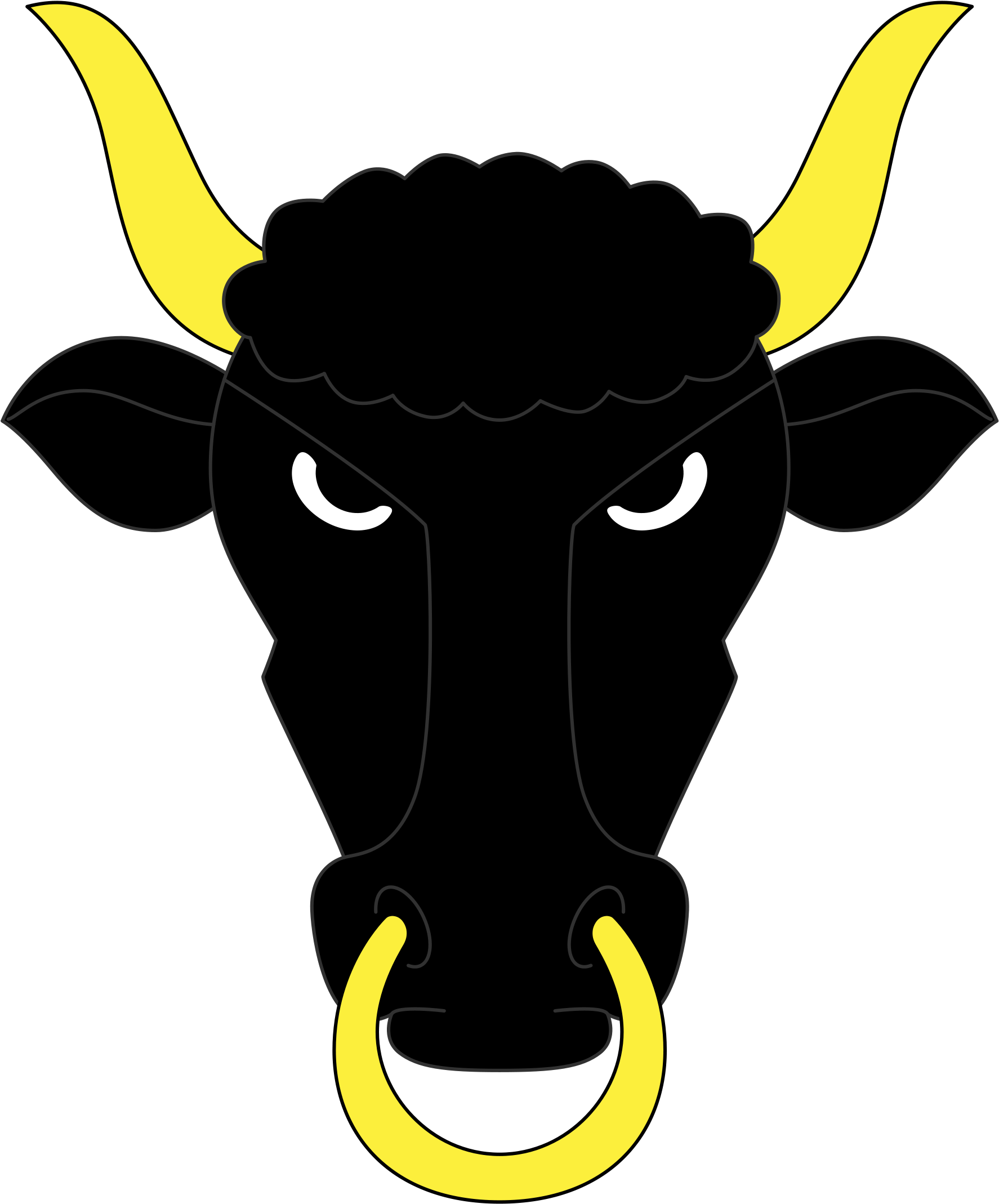 Open - Coat Of Arms Bull (2000x2200), Png Download