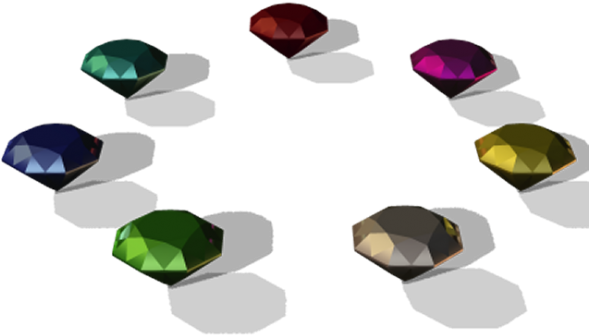 Chaos Emeralds - Chaos Emeralds 3d Png (600x561), Png Download