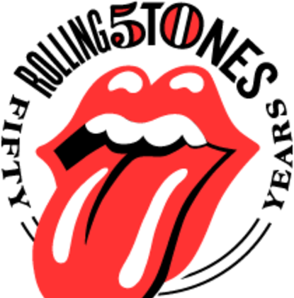 Rolling Stones 50 Years Logo (415x420), Png Download