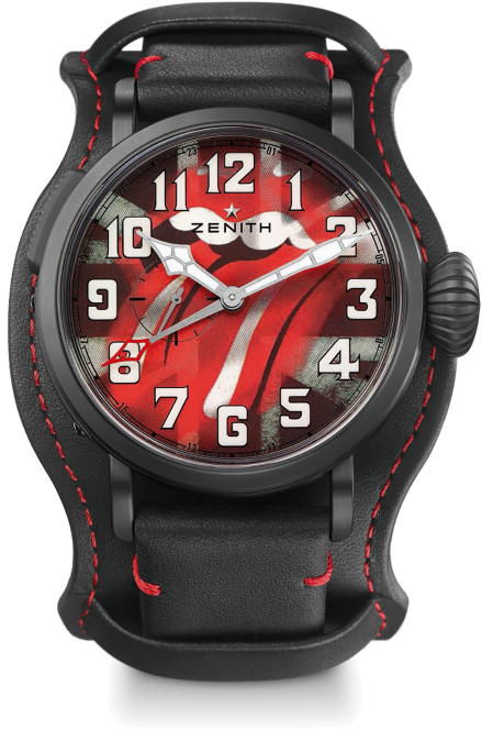 Zenith Pilot Type 20 Gmt Tribute To The Rolling Stones - Zenith 96.2439 693 77 C809 (576x662), Png Download