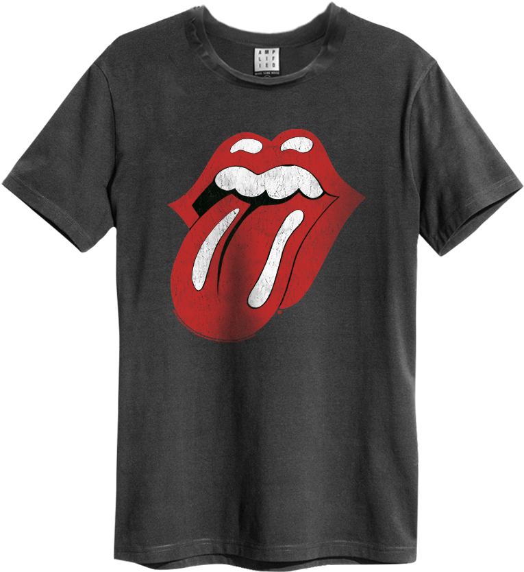 The Rolling Stones Tongue Era Charcoal (951x1200), Png Download