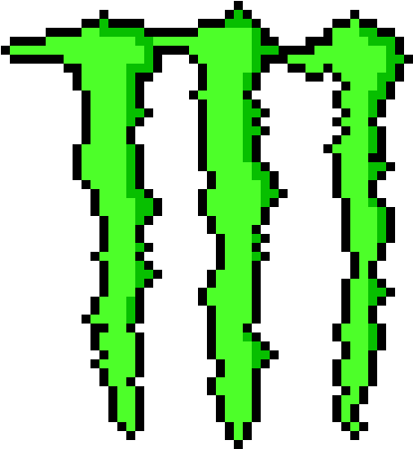 Monster Logo - Minecraft Pixel Art Monster Logo (730x560), Png Download