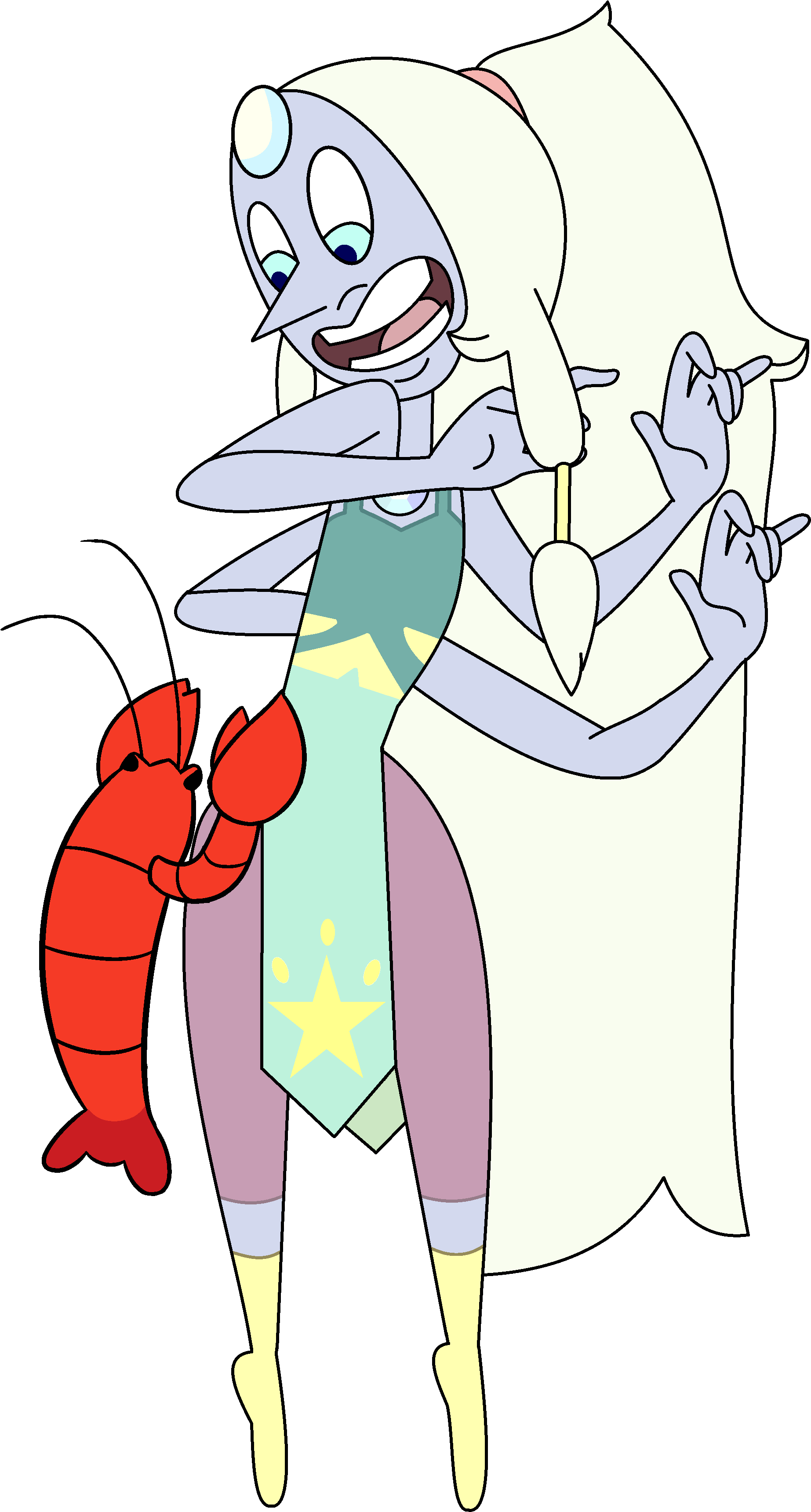 Opal Butt Lobster By Amethystpearlfusion - Steven Universe Opal Butt (2000x3624), Png Download