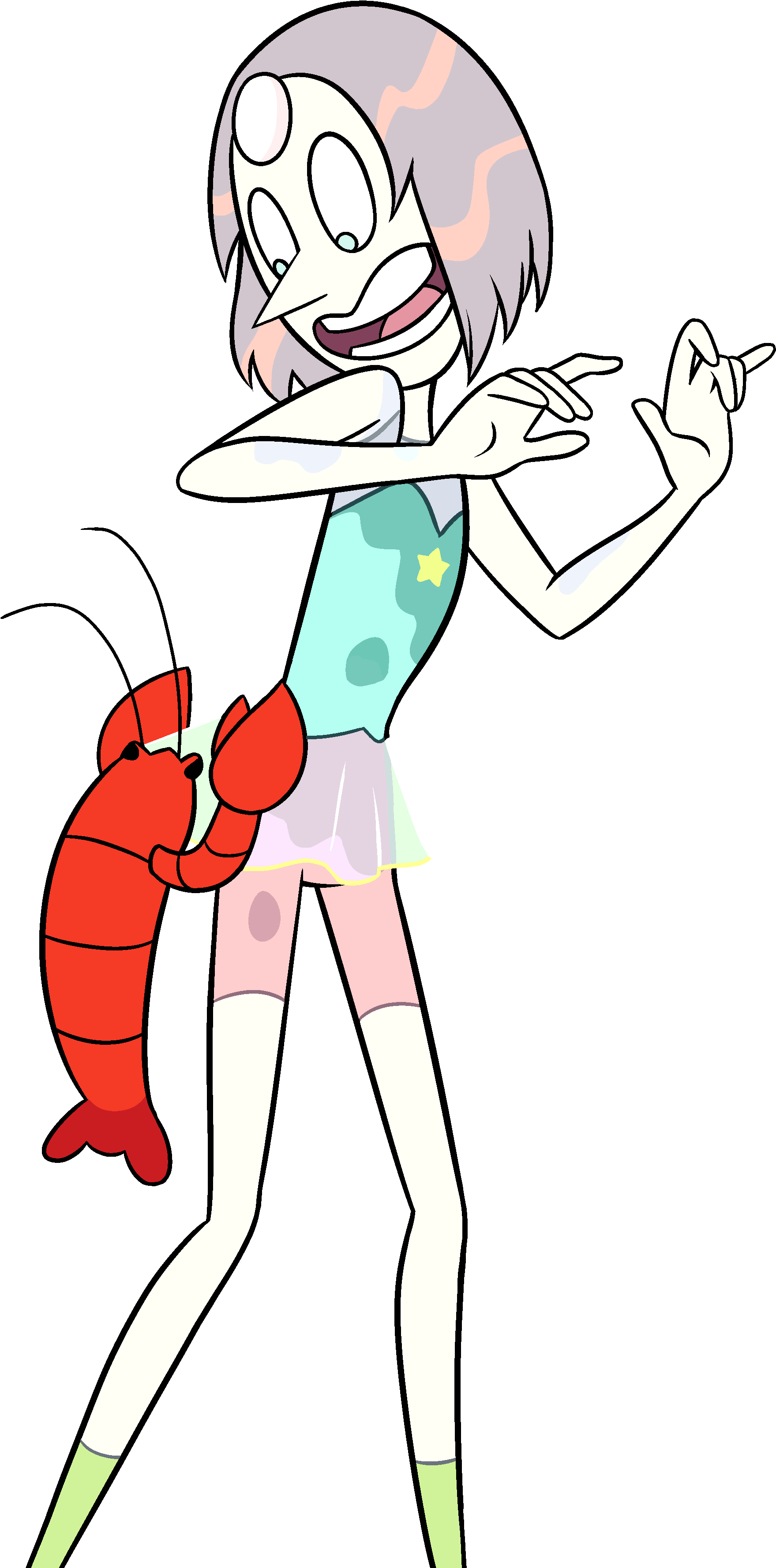 Debut Pearl Butt Lobster By Lenhi - Perla Butt Steven Universe (2000x3624), Png Download