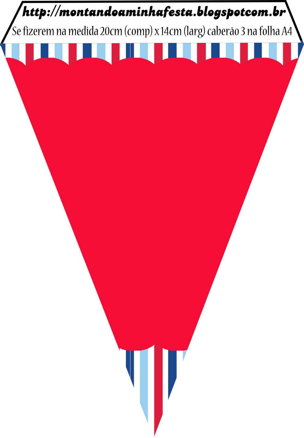 Nautical Blue And Red Free Printable Party Kit - Banderin Rojo Para Imprimir (986x1419), Png Download