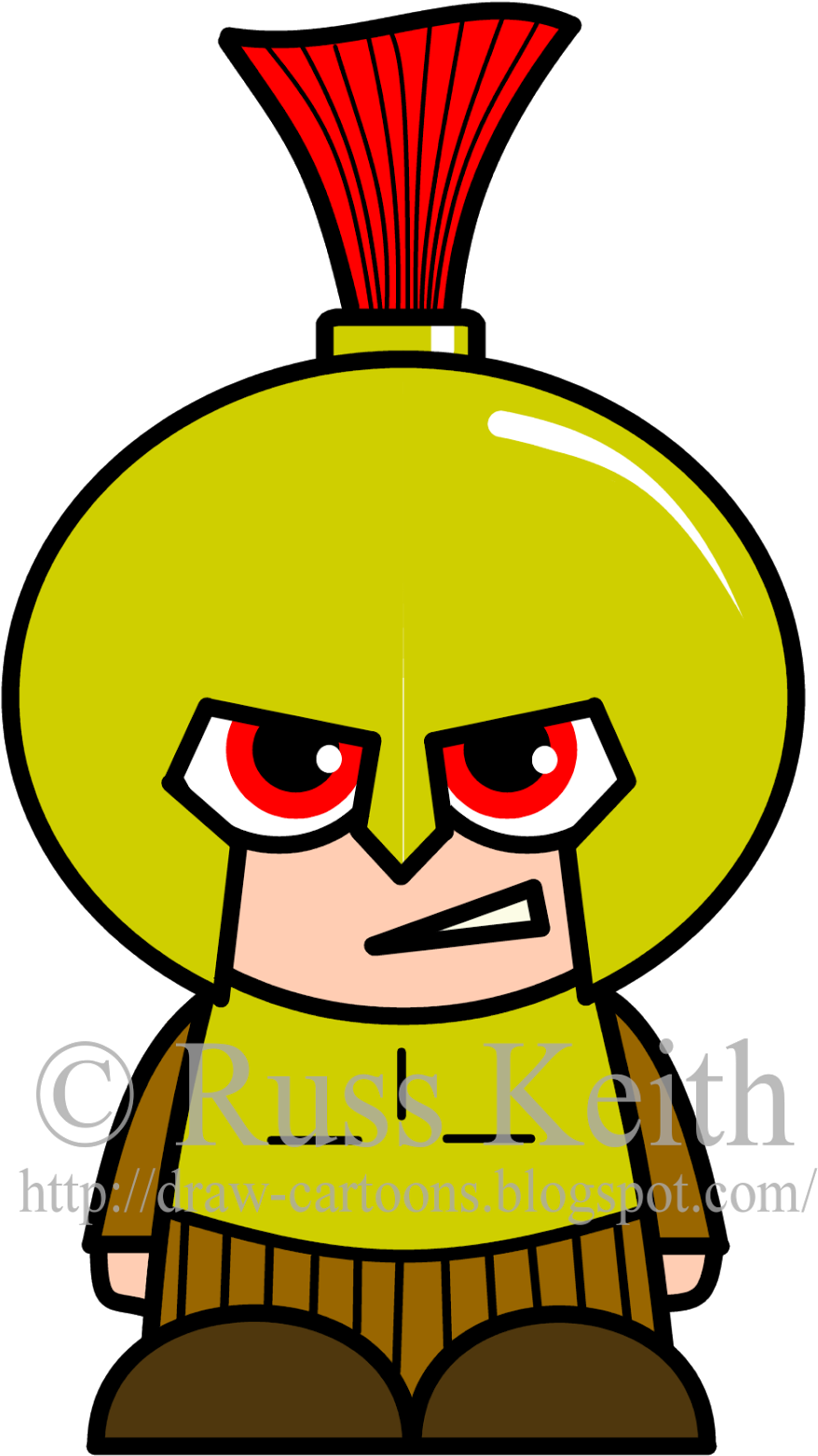 Warrior Cartoon Drawings - Warrior Drawing Cartoon (937x1600), Png Download