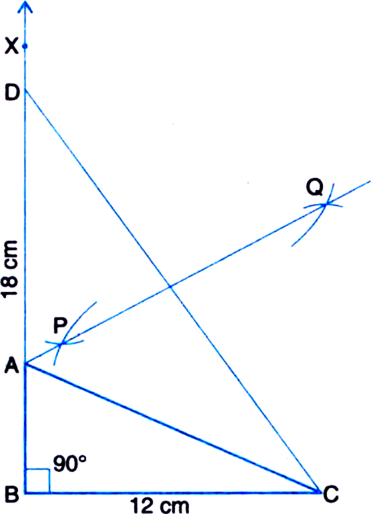 Then, Abc Is The Required Right Triangle - Construct A Right Triangle Whose Base Is 12cm And Sum (372x515), Png Download
