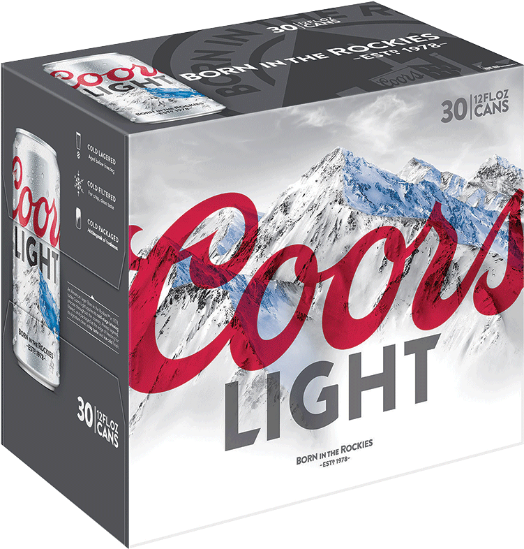 Click To Enlarge - Coors Light 18 Pack Cans (750x1050), Png Download