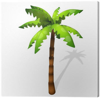3d Illustration Of A Cartoon Palm Tree Canvas Print - Transparent Pics Of Coconut Tree (400x400), Png Download