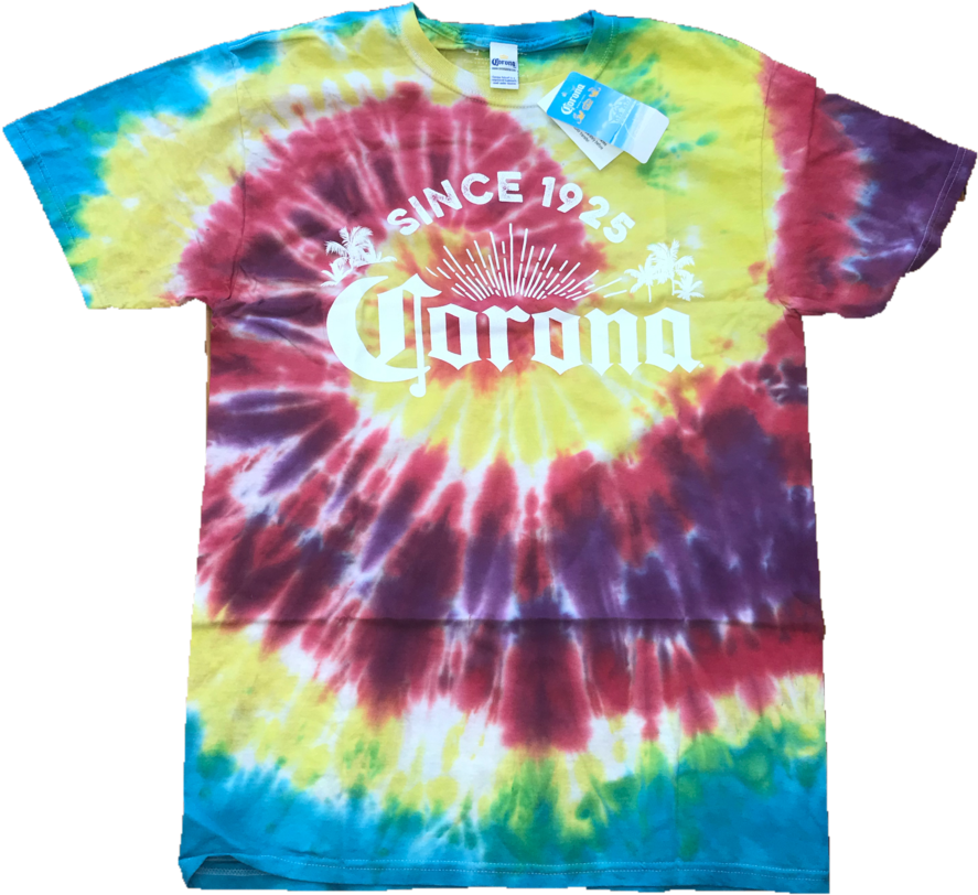 Corona Beer Vintage Tie Dye Tee Shirt - T-shirt (916x1024), Png Download
