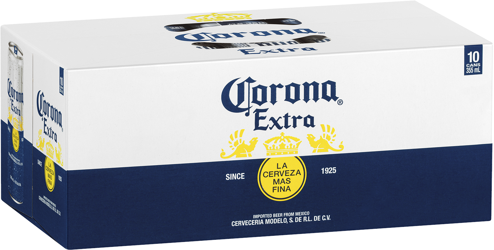 Corona Extra Beer Cans 355ml 10 Pack - 10 Pack Of Corona (1600x2000), Png Download