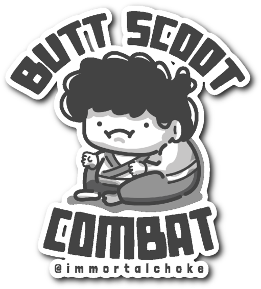 Butt Scoot Combat Sticker - Butt Scoot Combat (600x600), Png Download