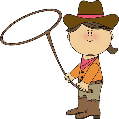 Cowgirl With A Lasso - Cowgirl With Lasso Clip Art (500x500), Png Download
