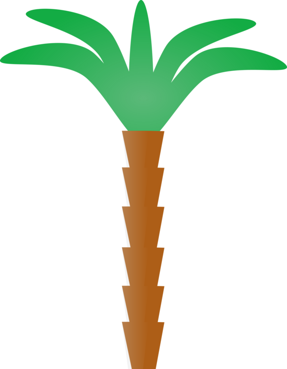 Cartoon Palm Tree Clip Art At Clker - Easy Cartoon Palm Trees (462x594), Png Download
