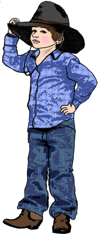 Cowboy - Illustration (498x842), Png Download