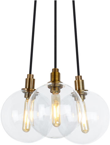 Gambit 3 Light Chandelier 3 Lite Chandelier Clear Aged - Tech Lighting 700gmbmp3c-led9 Gambit 3 Light 9-5/16" (480x480), Png Download