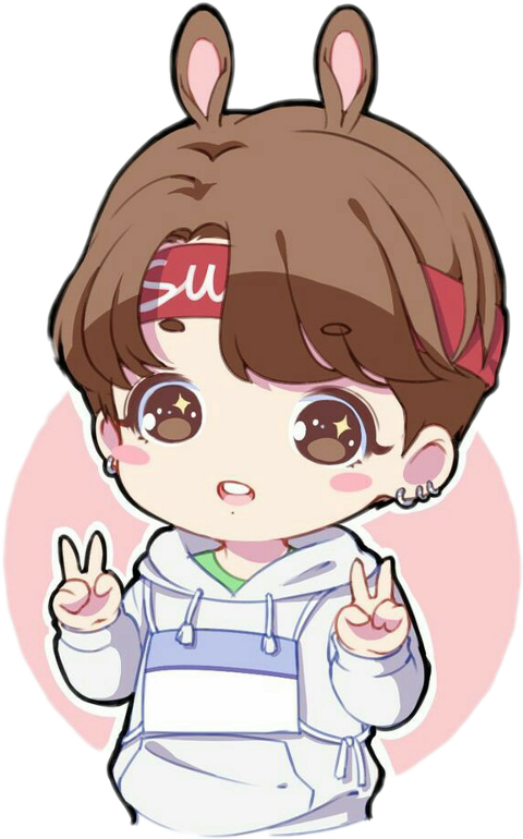 Bts Fan Art Drawing Blood Sweat & Tears K-pop - Bts Jungkook V Chibi (480x770), Png Download