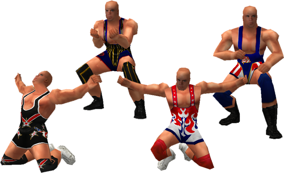 Contains 4 New Attires Created By Kingkanyon, A New - Kurt Angle Attire Wwf No Mercy (980x633), Png Download