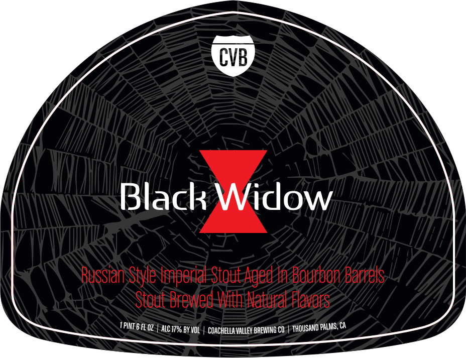 22oz Black Widow Russian Imperial Stout 2016 Coachella - Beer (928x713), Png Download