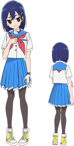 Cocona - Flip Flappers Character Design (321x477), Png Download